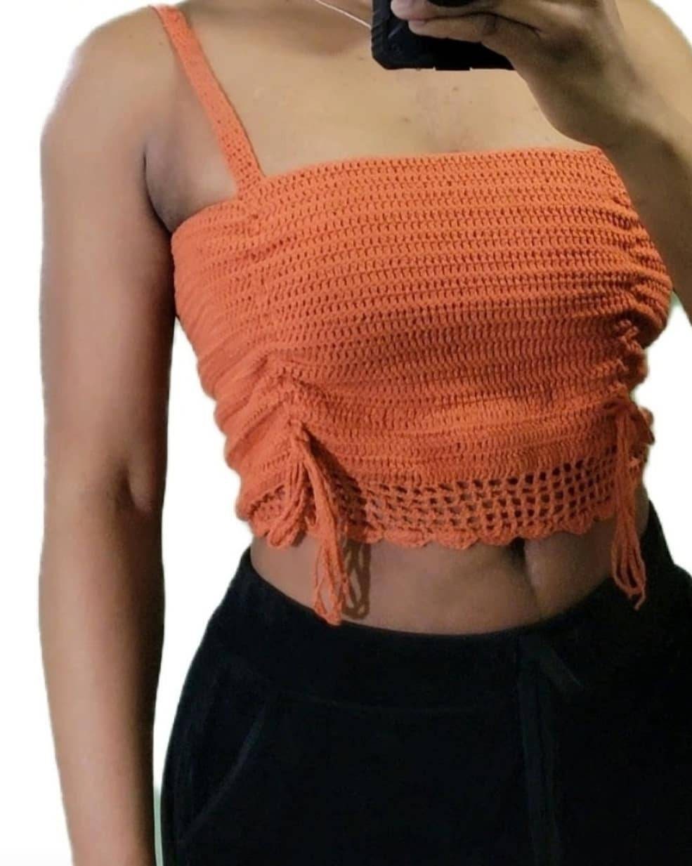 Haut froncé pour femme, vêtement de festival, haut d'été