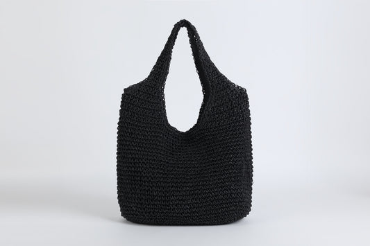 Crochet beach bag / black beach bag