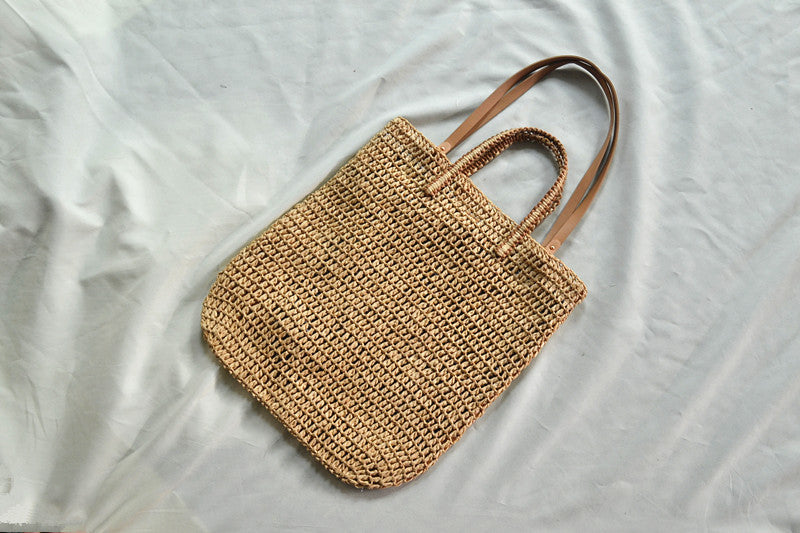 Post Crochet Women's Summer Straw Woven Bag Shoulder Bag