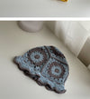 Handmade Design Double Color Hollow Basin Hat Women\'s Japanese Knitted Crochet Bucket Hat Korean Wool Fisherman Hat