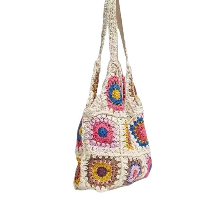 Women's Fashion Crochet Tote Shoulder Bag