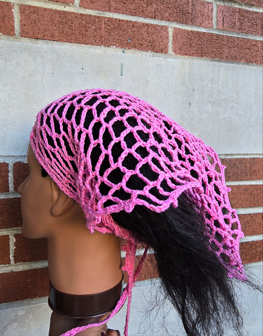 Mesh crochet bandana