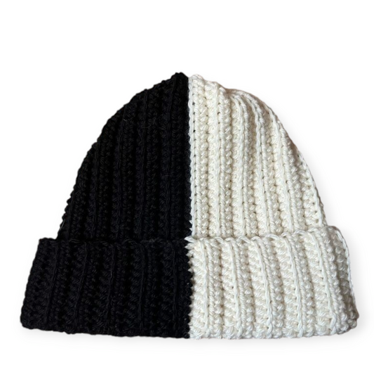 Crochet Ribbed Beanie, Unisex