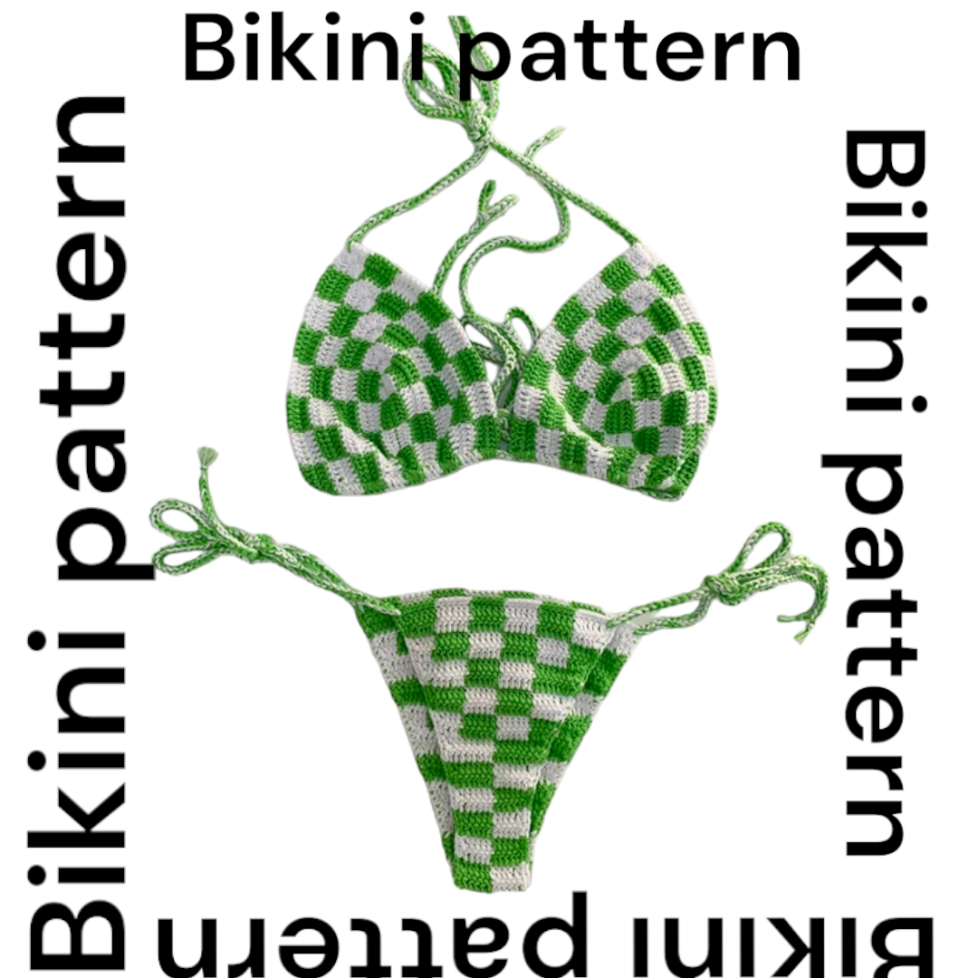 Pdf Rae checkered bikini  sets pattern