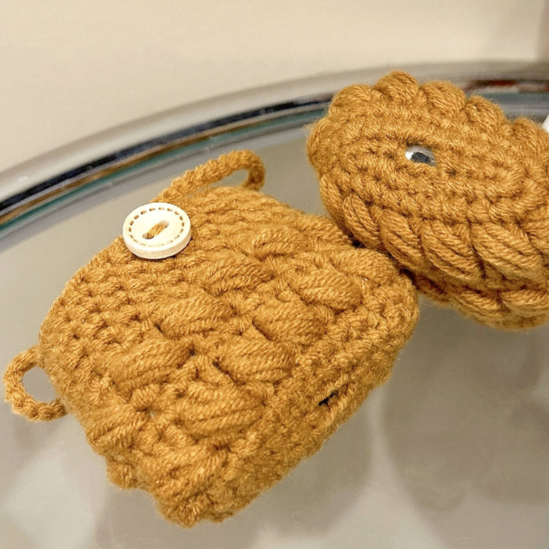 Cute crochet airpod case bag