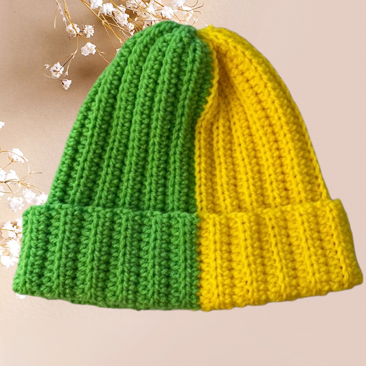 Crochet Ribbed Beanie, Unisex