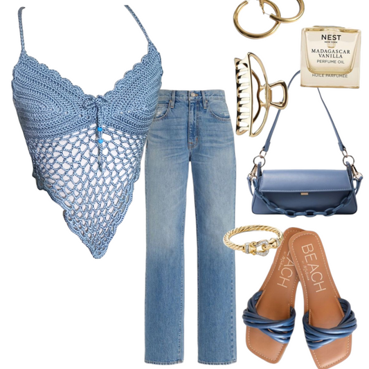 Lulus Baby blue heart top