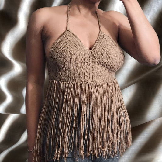 Crochet Fringe Tank Top